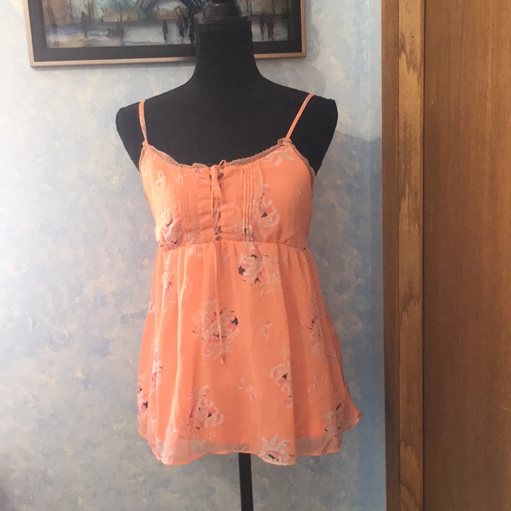 Floral Lace Up Blouse